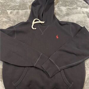 Polo Ralph Lauren Black Hoodie with Red Emblem